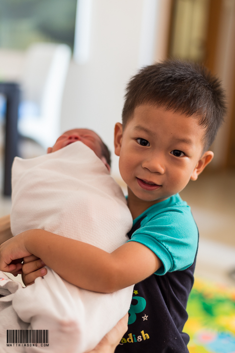 Carrying Kayla Mei Mei!