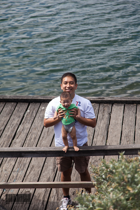 At the pier