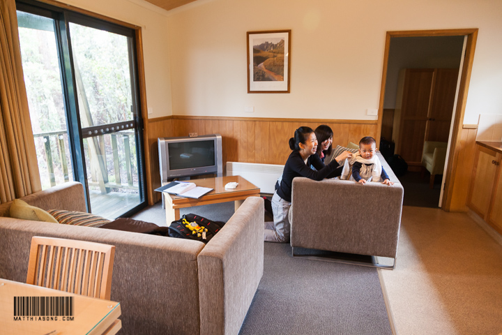 The living room in the lodge we stay in!