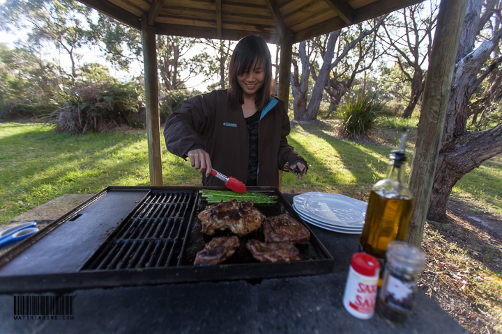 BBQ outdoors is fun!