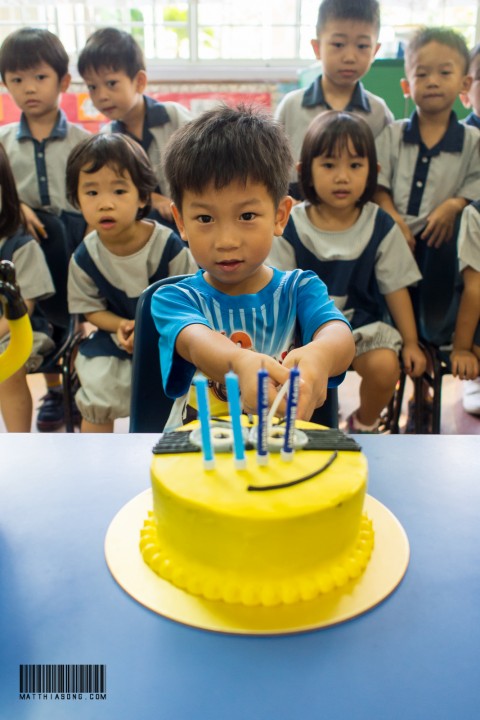 Cutting the cake